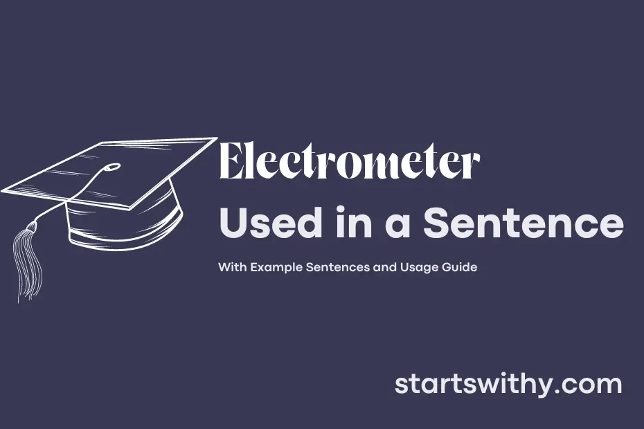 sentence with Electrometer