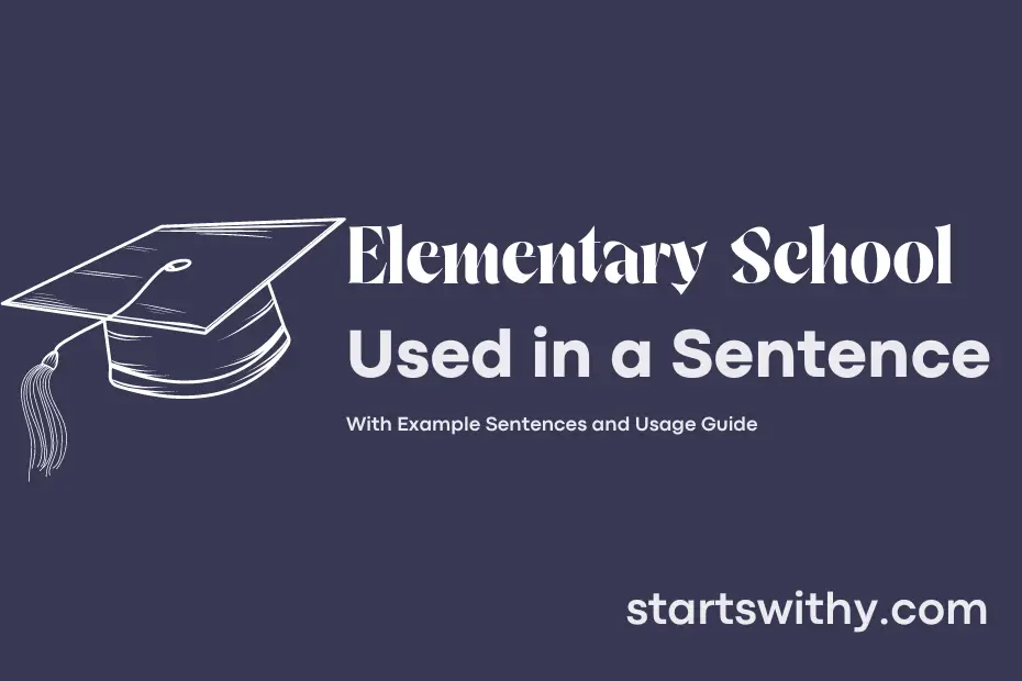 sentence with Elementary School