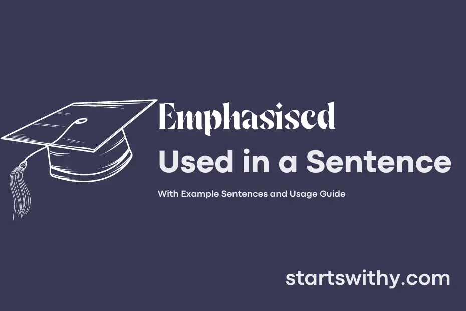 sentence with Emphasised