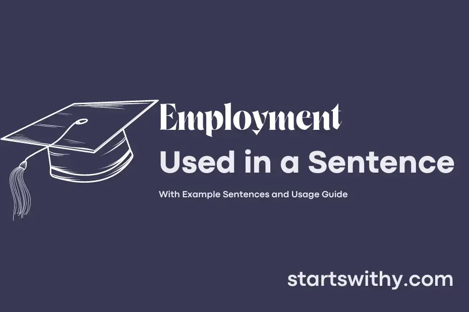 sentence with Employment