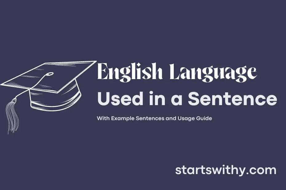 sentence with English Language