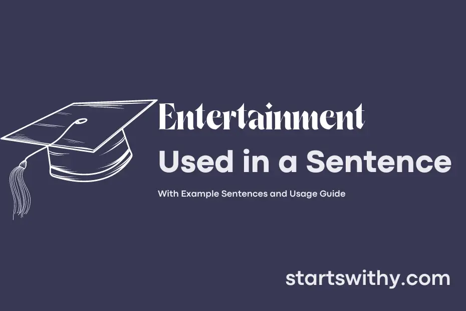 sentence with Entertainment