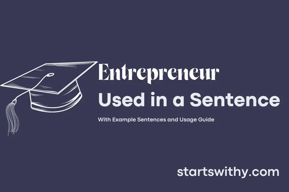 sentence with Entrepreneur