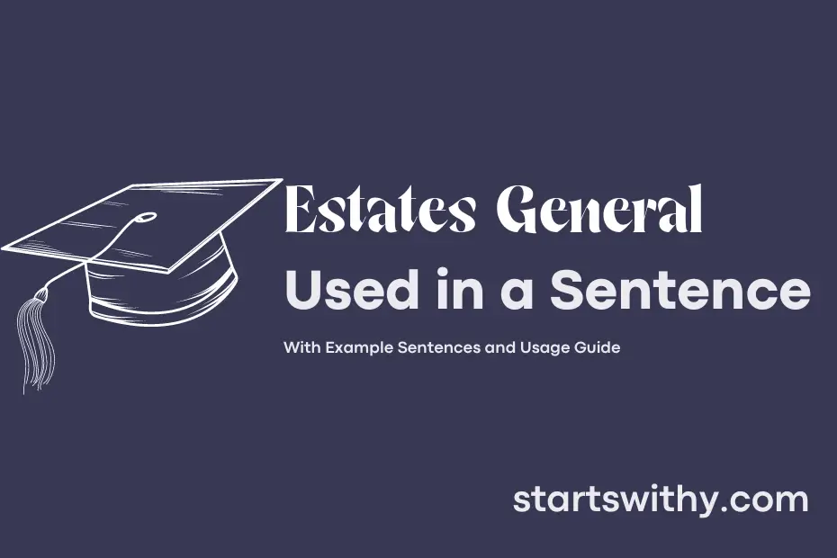 sentence with Estates General