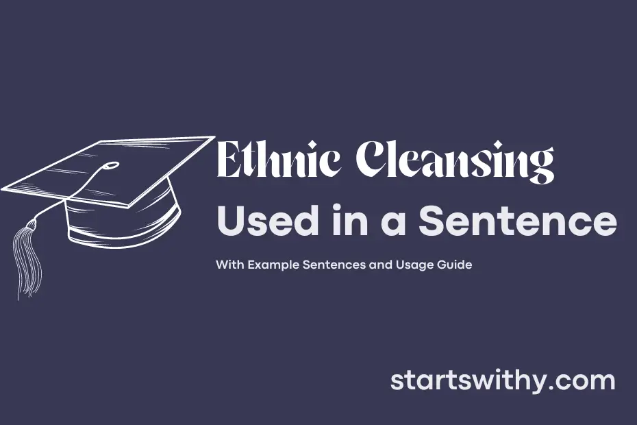 sentence with Ethnic Cleansing