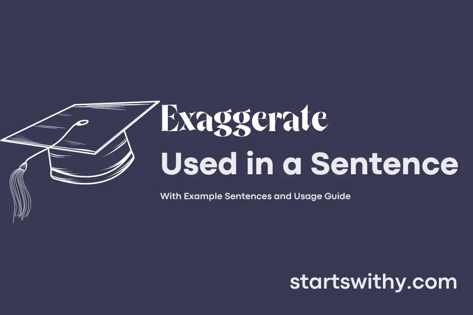 sentence with Exaggerate