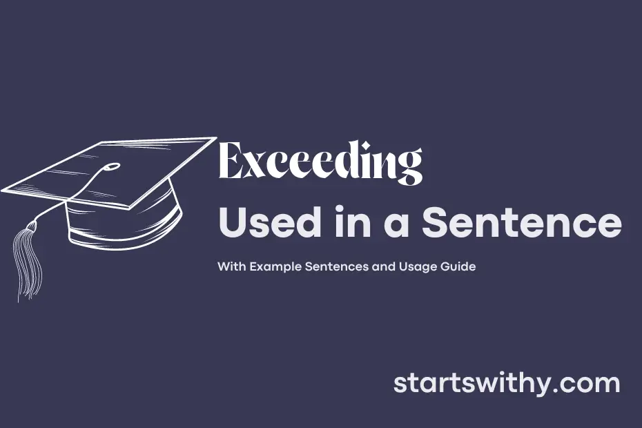 sentence with Exceeding