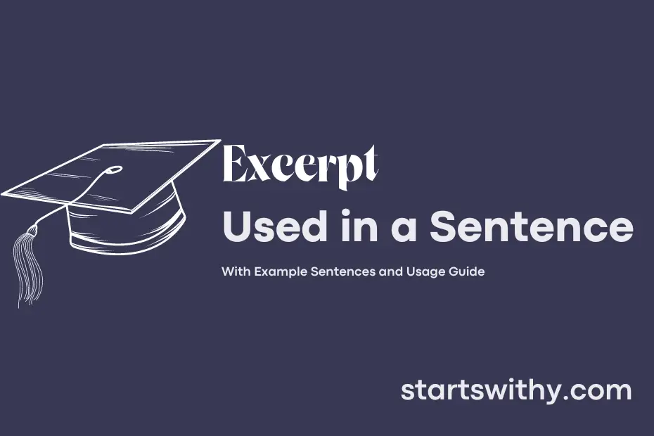 sentence with Excerpt