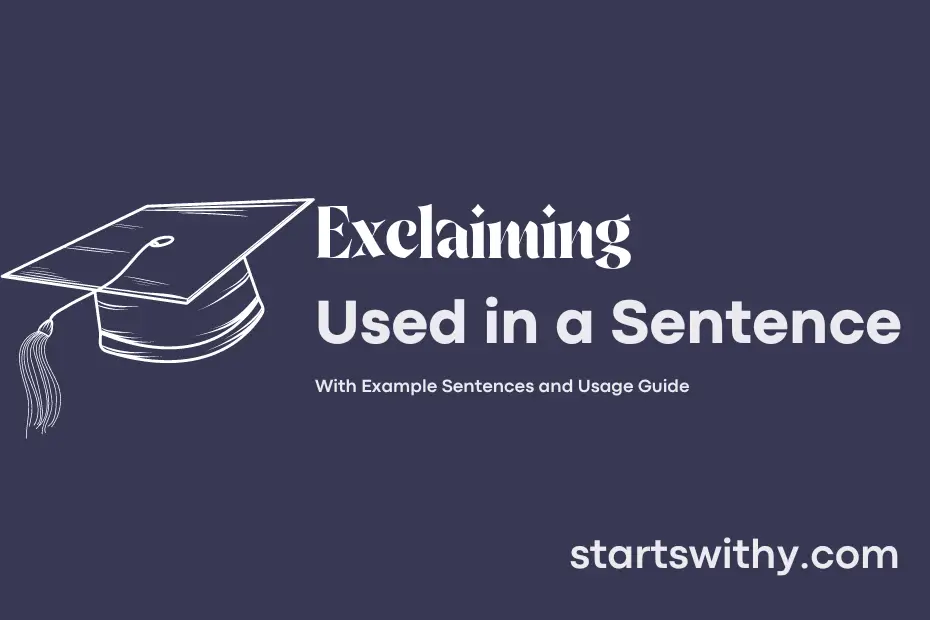 sentence with Exclaiming