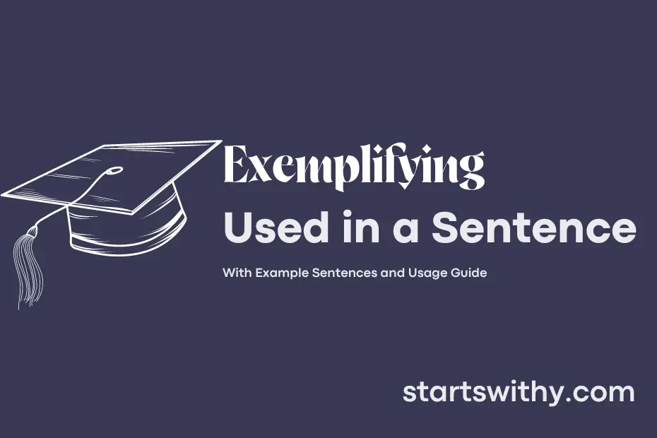 sentence with Exemplifying