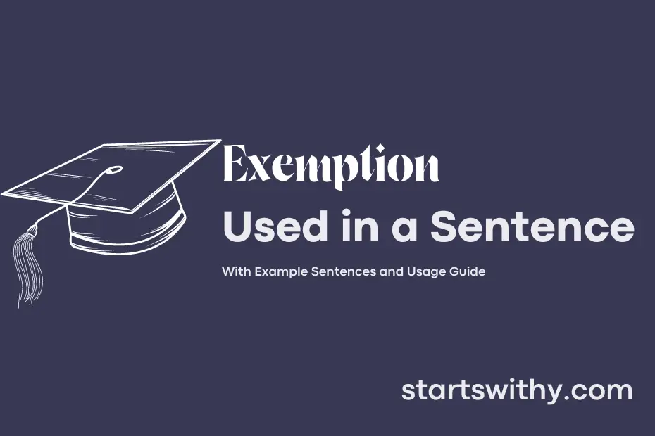 sentence with Exemption