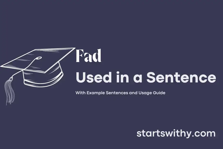 sentence with Fad