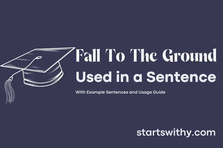 sentence with Fall To The Ground