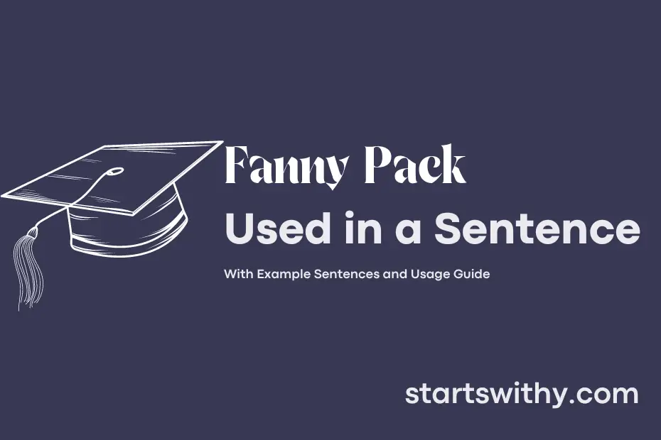 sentence with Fanny Pack