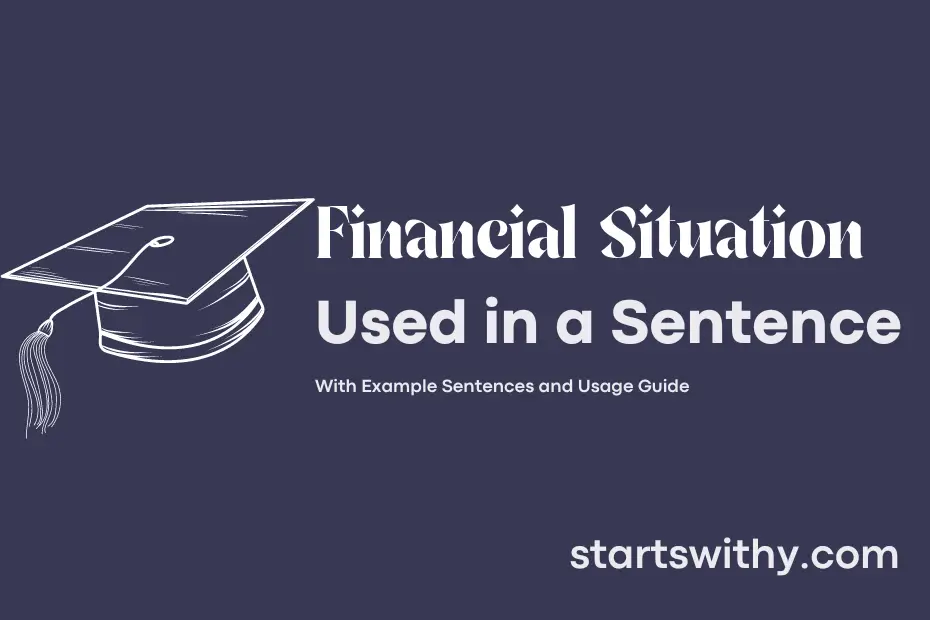 sentence with Financial Situation