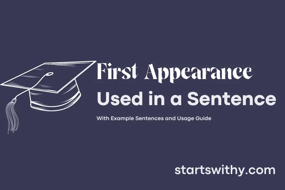 sentence with First Appearance