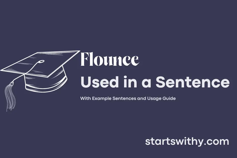 sentence with Flounce