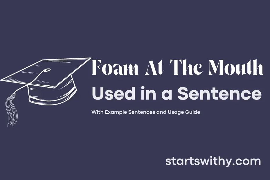 sentence with Foam At The Mouth