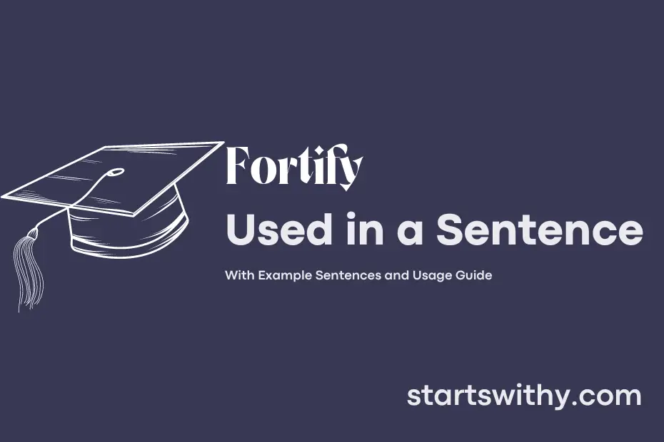 sentence with Fortify