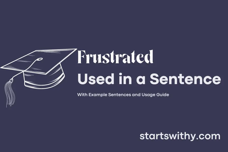 sentence with Frustrated