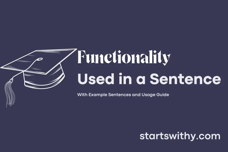 sentence with Functionality