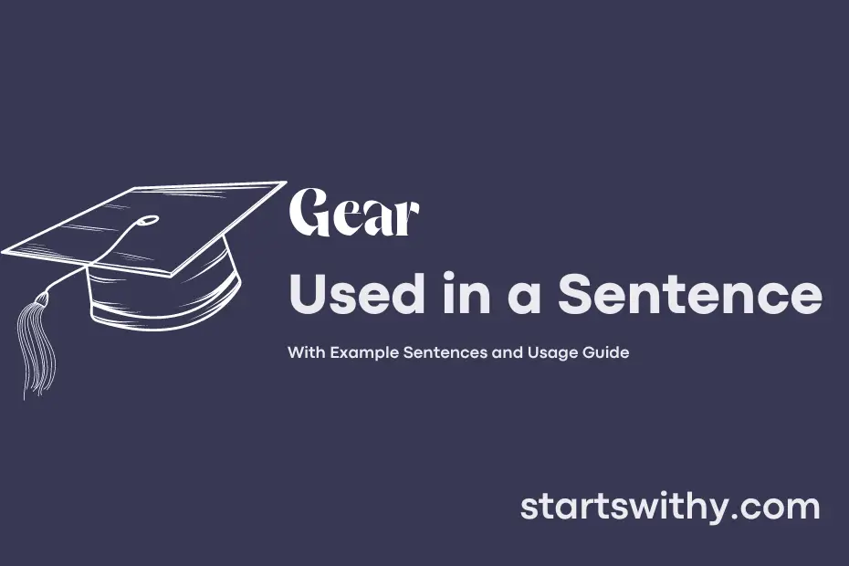 sentence with Gear