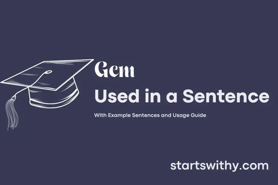 sentence with Gem
