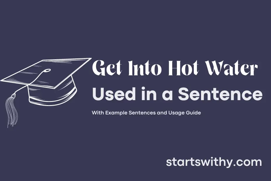 sentence with Get Into Hot Water
