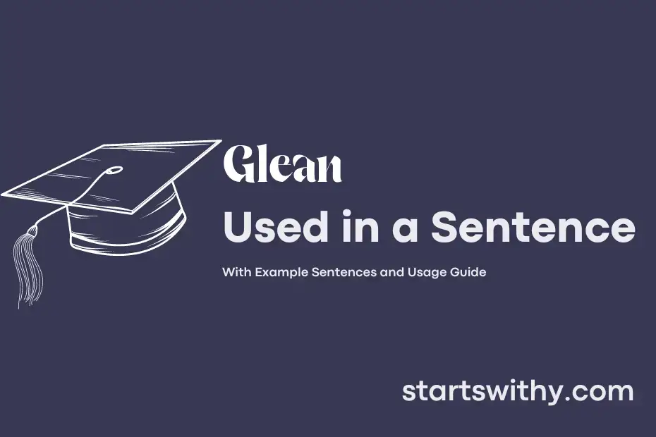 sentence with Glean