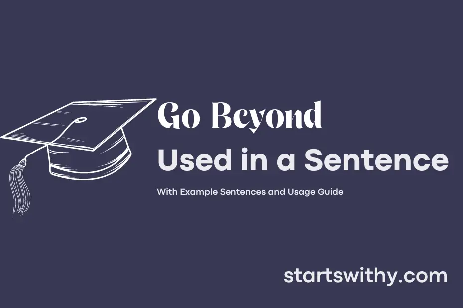sentence with Go Beyond