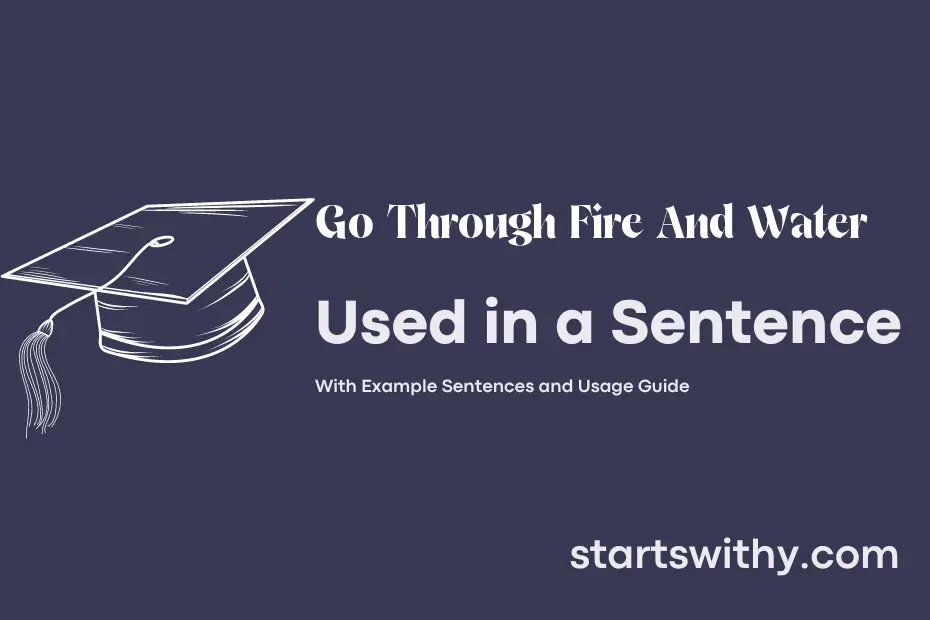 sentence with Go Through Fire And Water