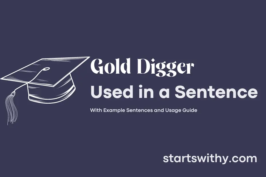 sentence with Gold Digger