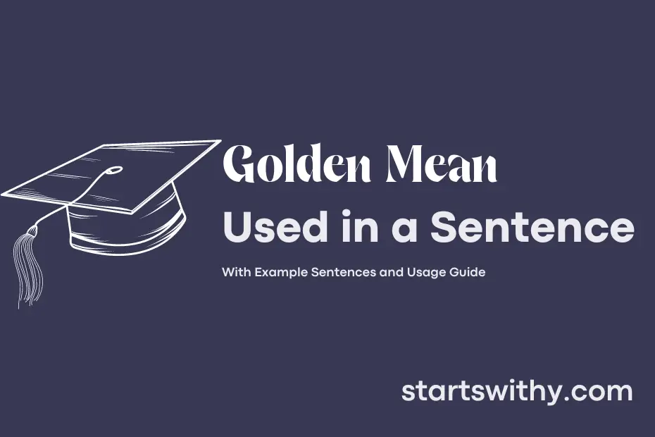 sentence with Golden Mean