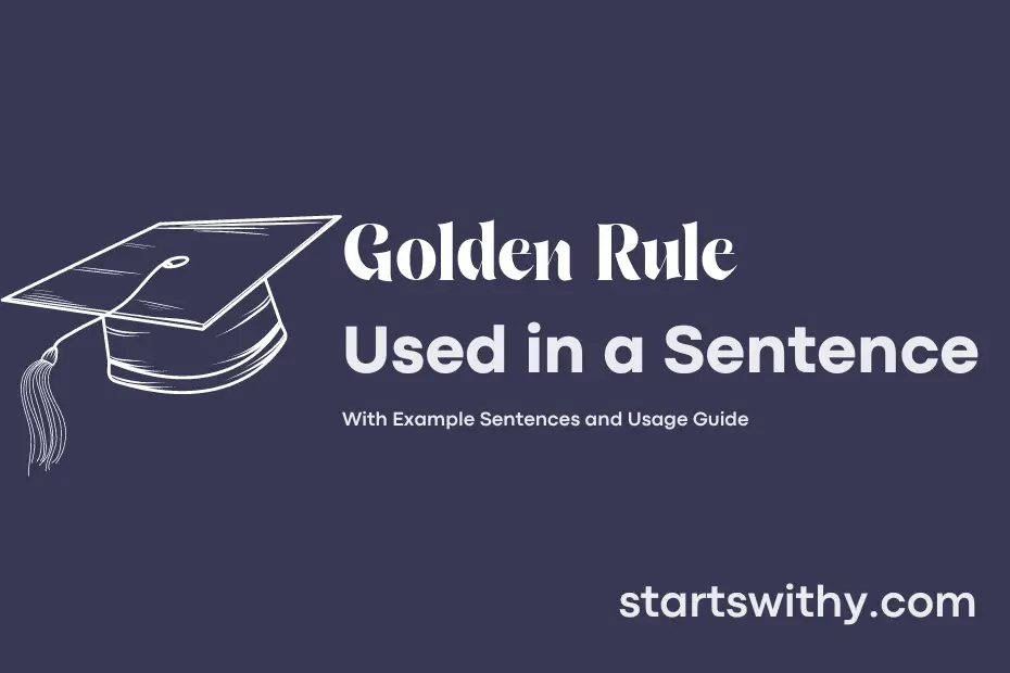 sentence with Golden Rule