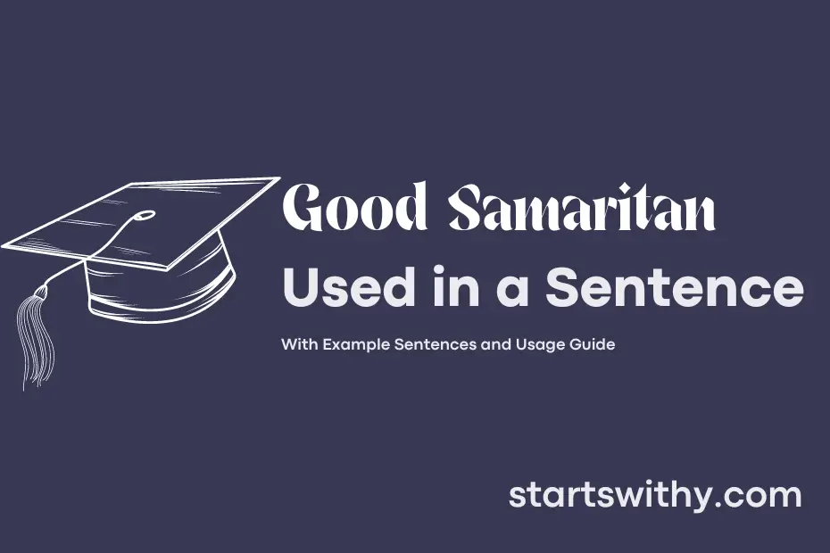 sentence with Good Samaritan