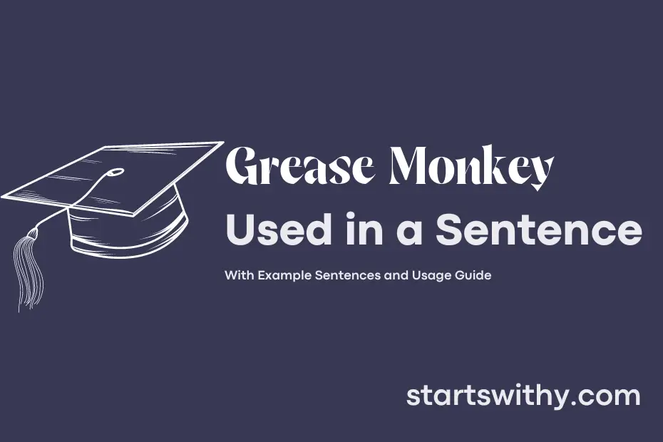 sentence with Grease Monkey
