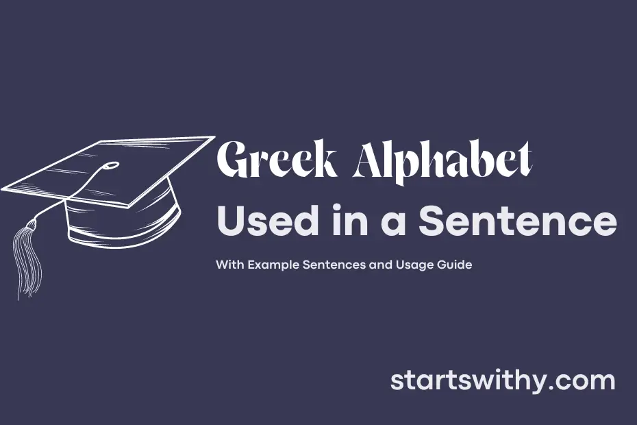 sentence with Greek Alphabet