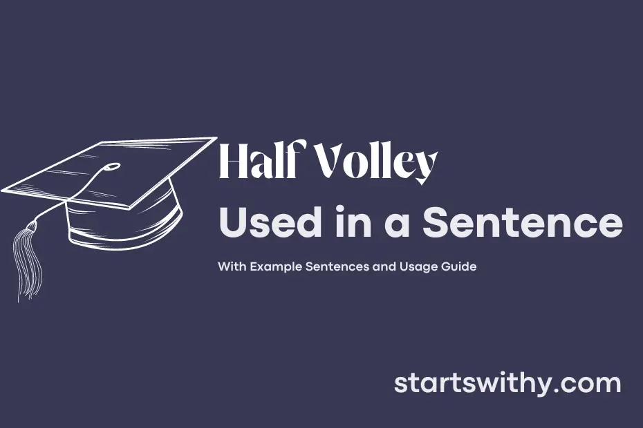 sentence with Half Volley