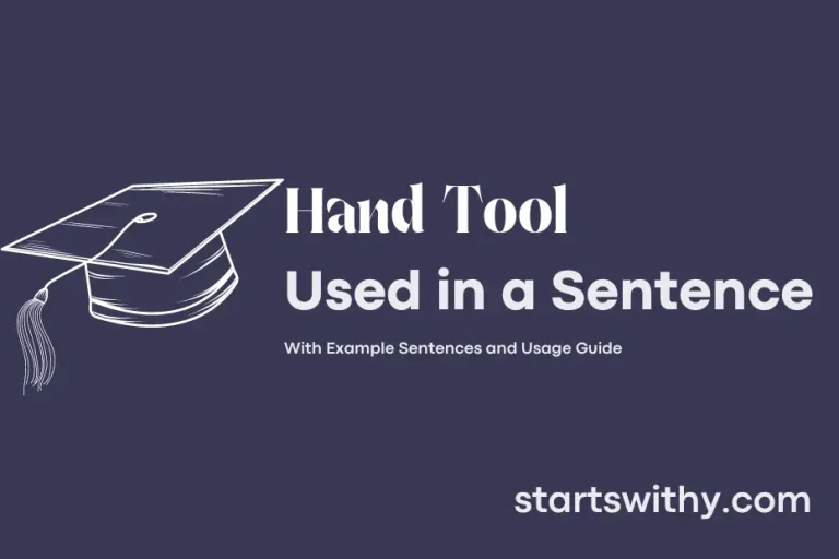 HAND TOOL in a Sentence Examples 21 Ways to Use Hand Tool
