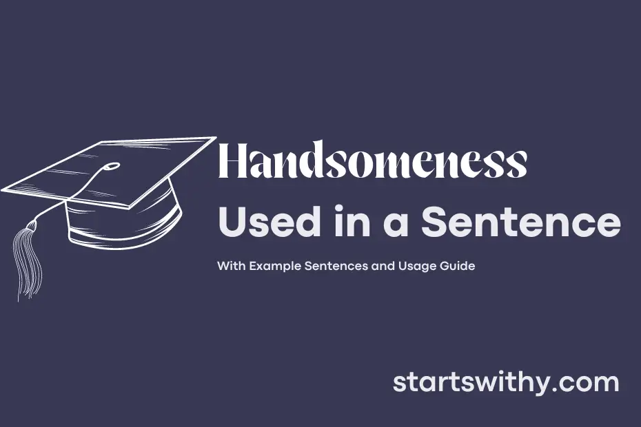 sentence with Handsomeness