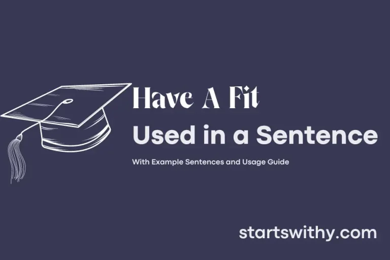 HAVE A FIT in a Sentence Examples 21 Ways to Use Have A Fit