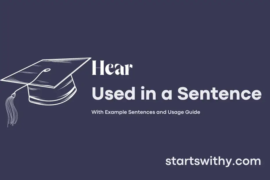 sentence with Hear