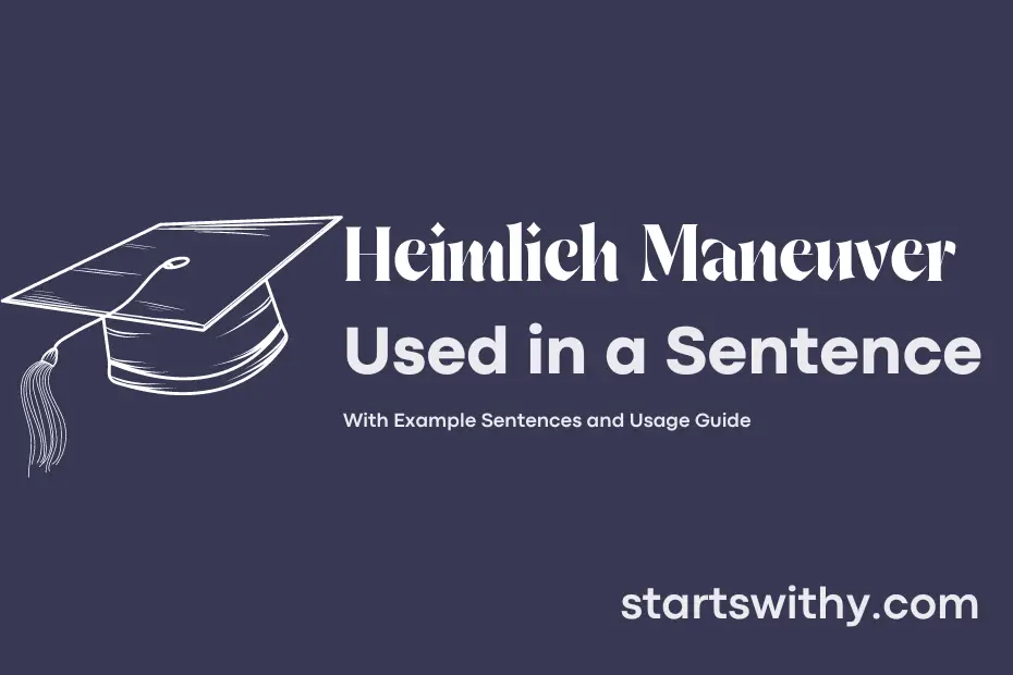 sentence with Heimlich Maneuver