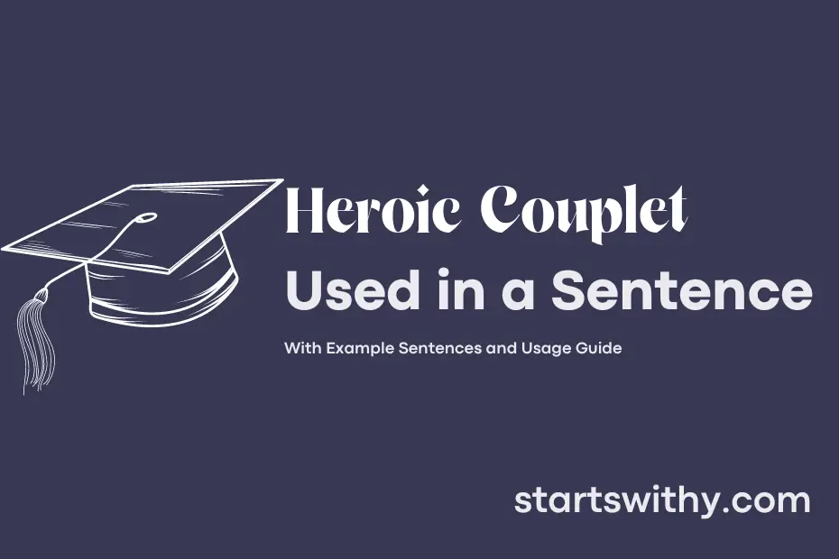 sentence with Heroic Couplet