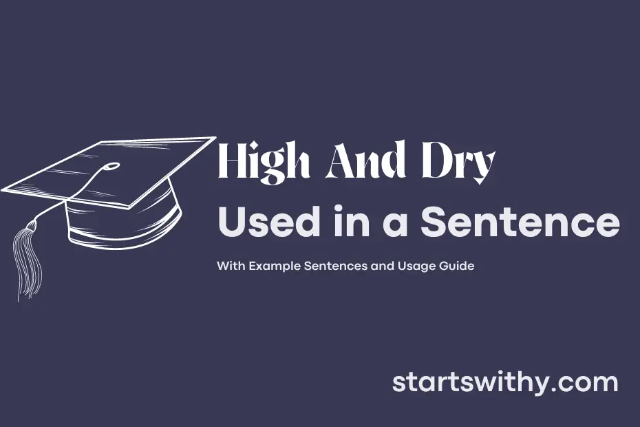 sentence with High And Dry