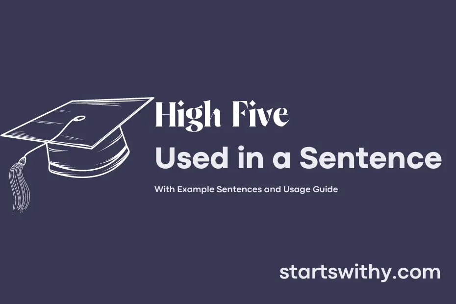 sentence with High Five