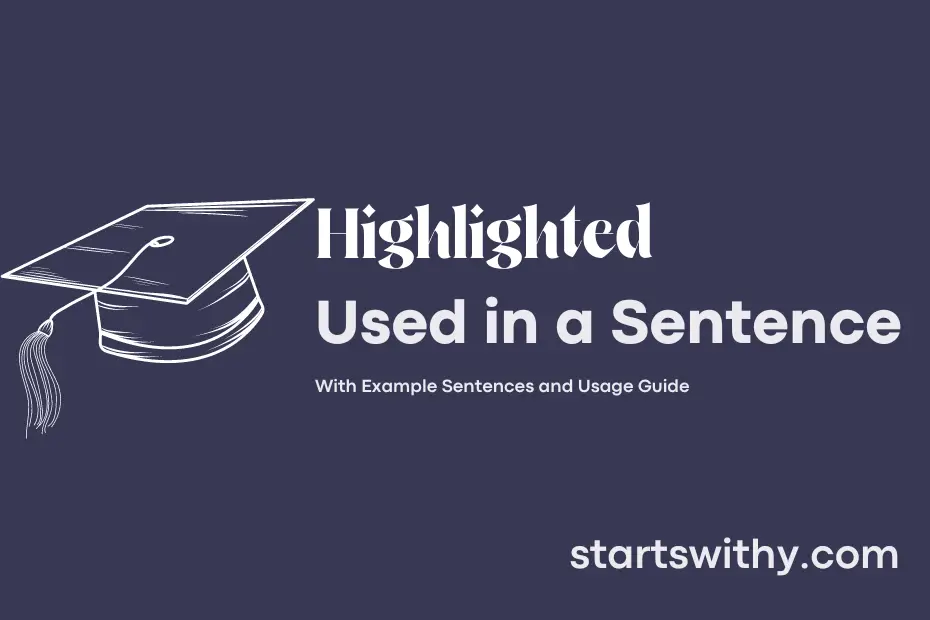 sentence with Highlighted