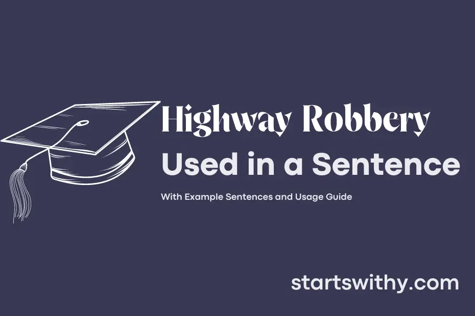 sentence with Highway Robbery