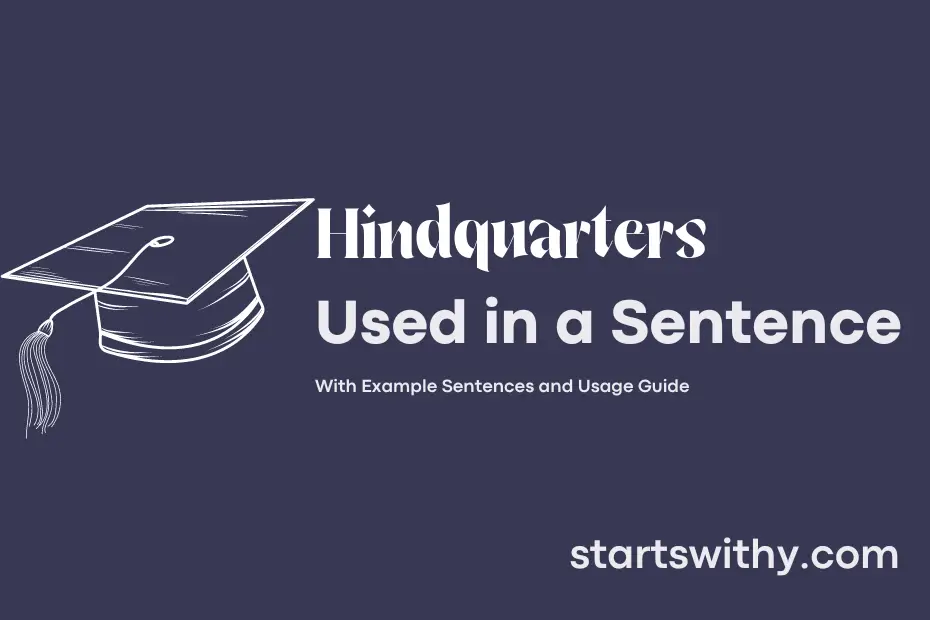 sentence with Hindquarters