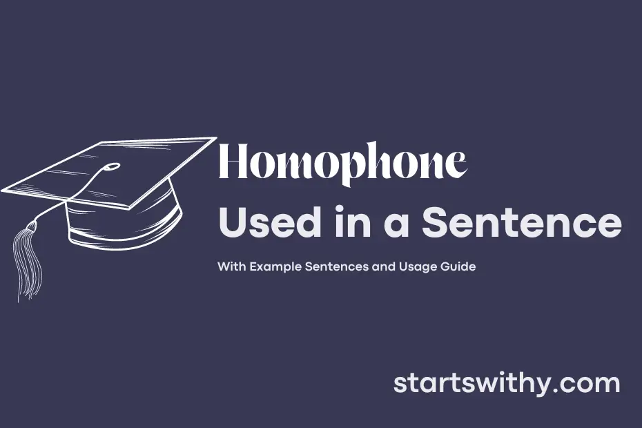 sentence with Homophone